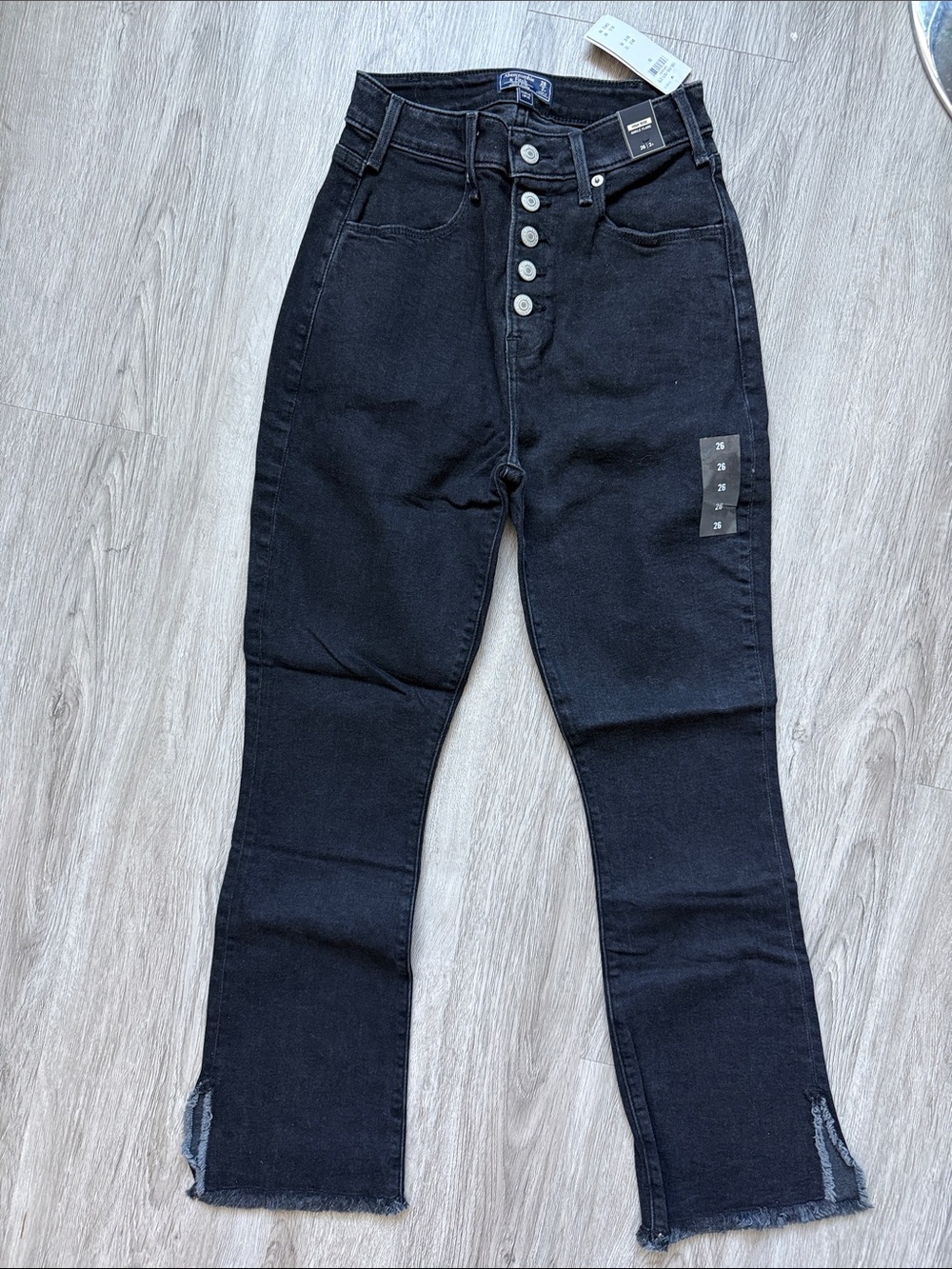 Abercrombie High-Waist Black Ankle Flare Women’s Jeans
